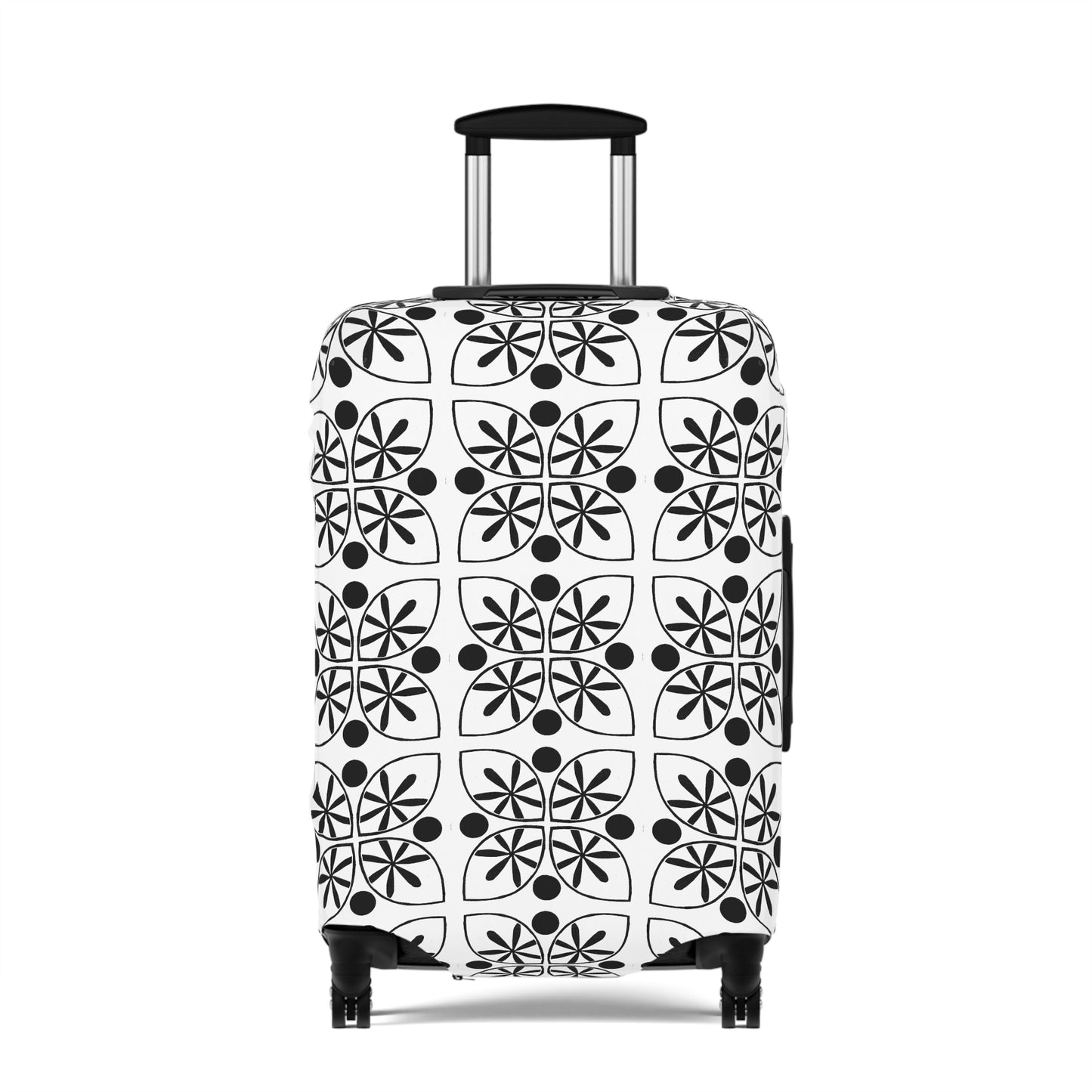 Black Flower Luggage Cover - InkLovePrint