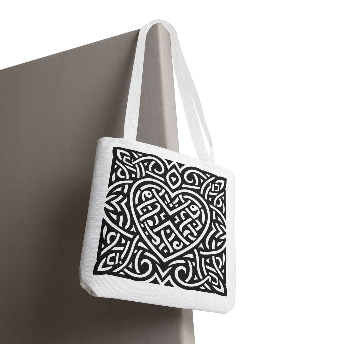 Framed Celtic Heart Tote Bag - InkLovePrint