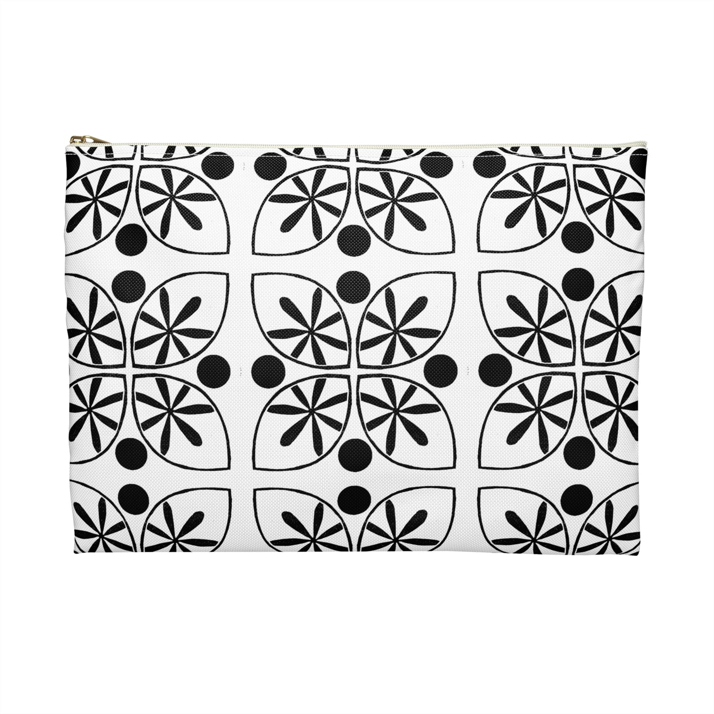 Black Flower Accessory Bag - InkLovePrint