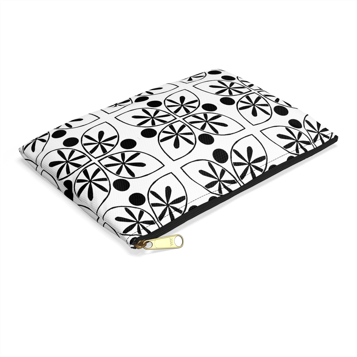 Black Flower Accessory Bag - InkLovePrint