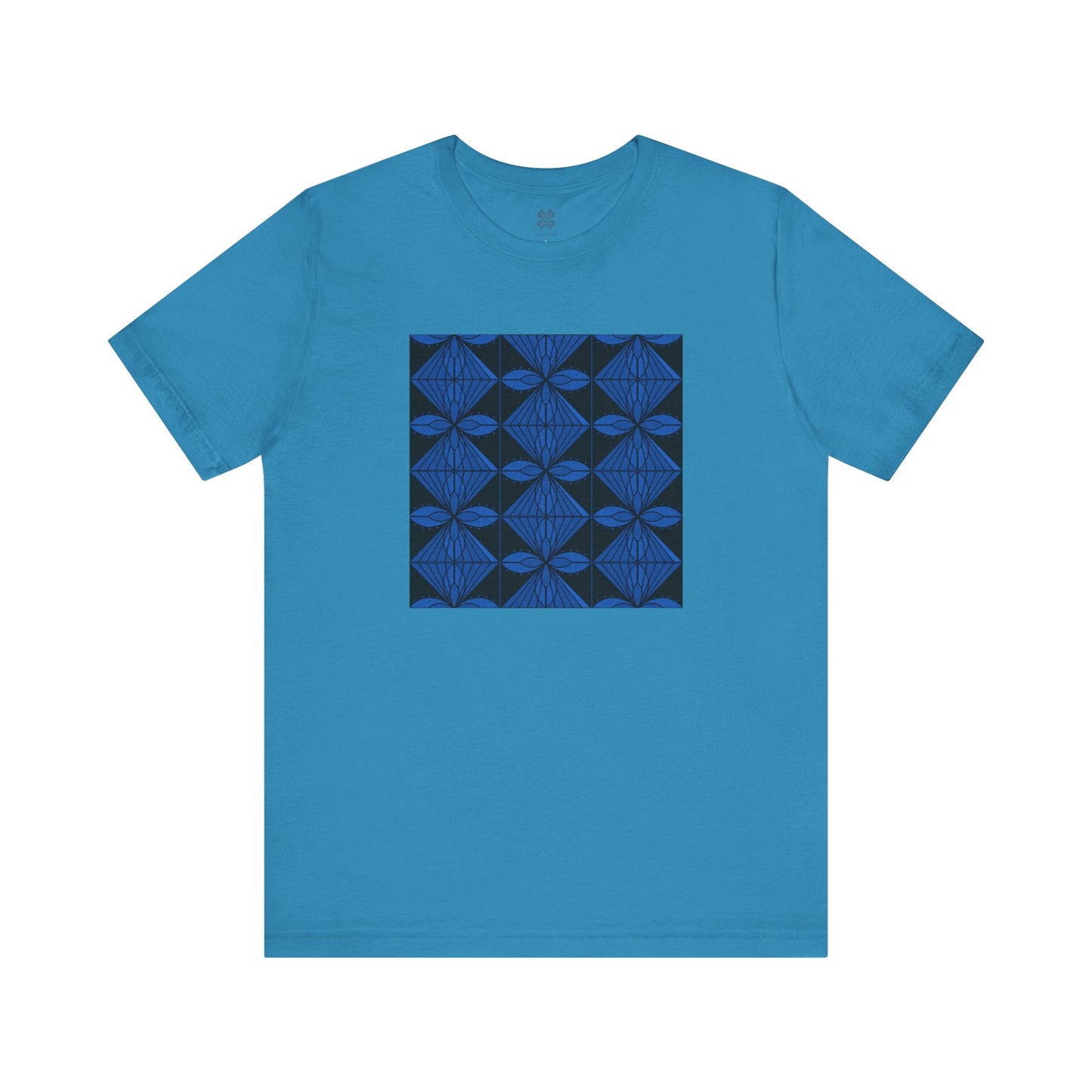 Geometric Blue Unisex T-Shirt - InkLovePrint