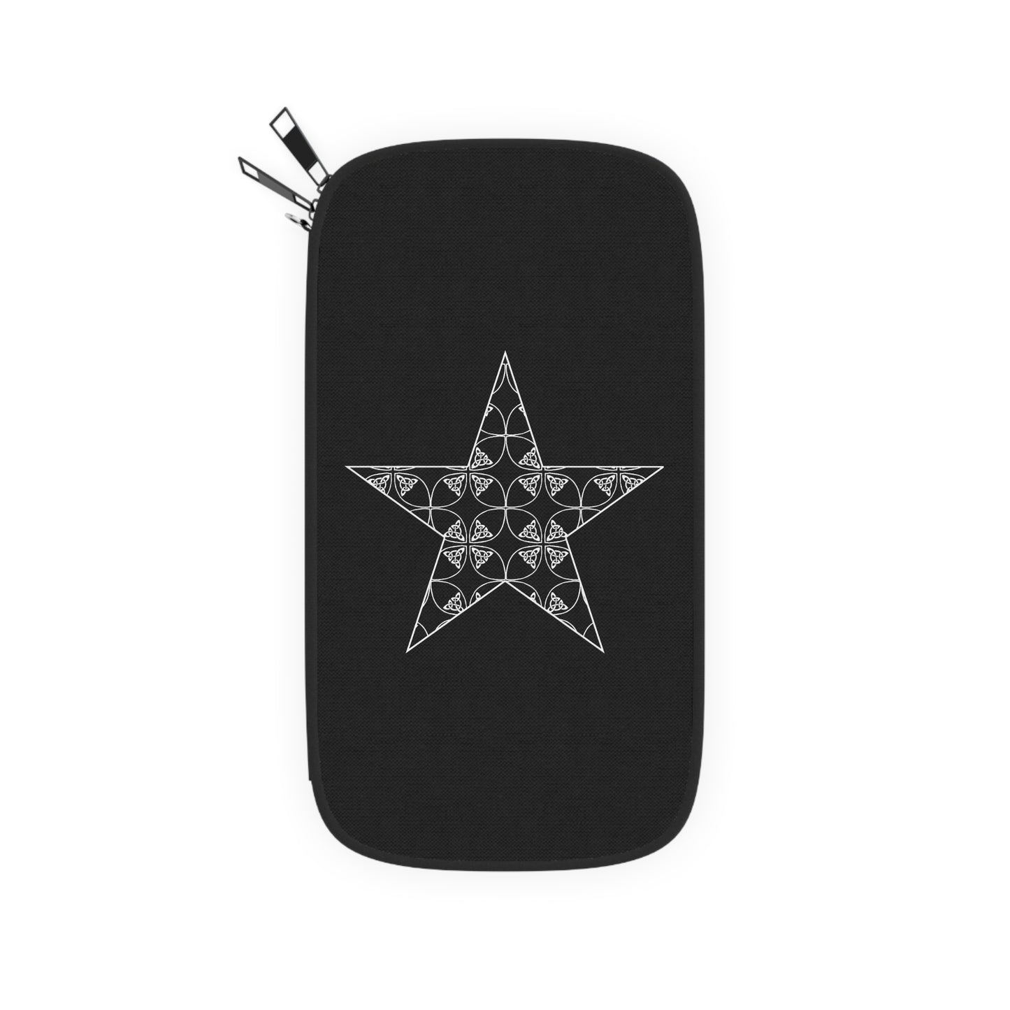 Trinity Star Black Passport Wallet - InkLovePrint