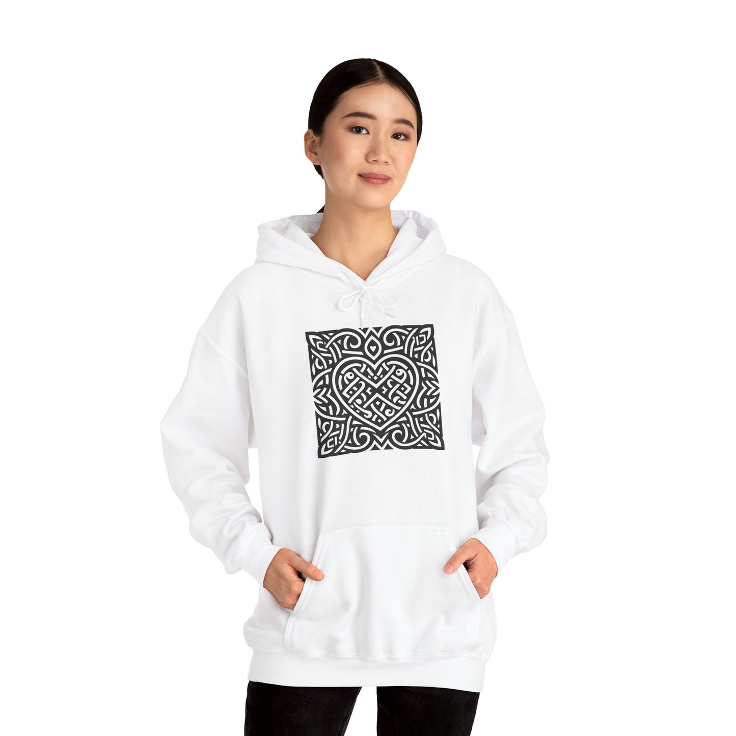 Celtic Heart Square Hoodie - InkLovePrint