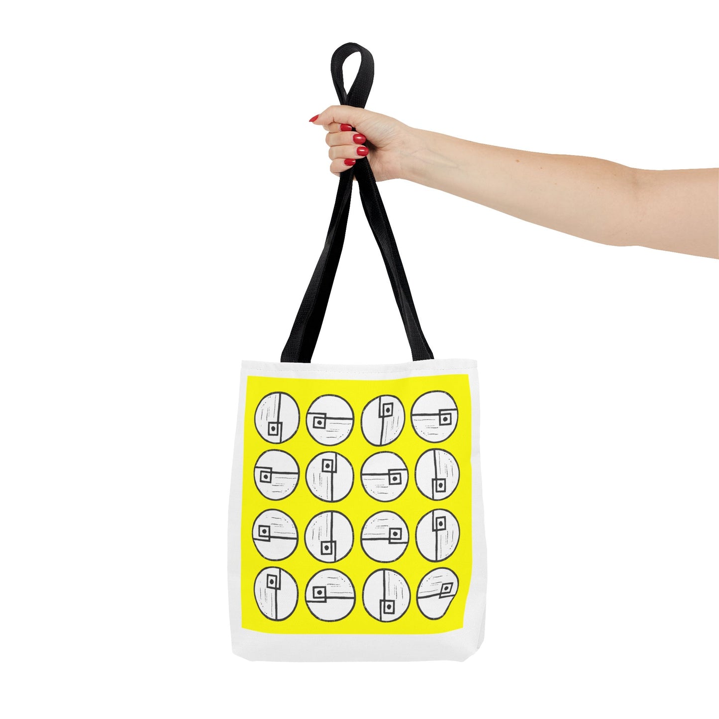 Rotating Rectangle Yellow Tote Bag - InkLovePrint