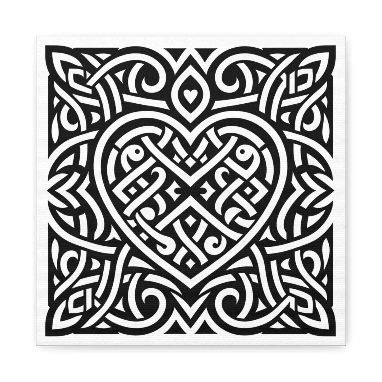 Framed Celtic Heart Artwork - Canvas - InkLovePrint