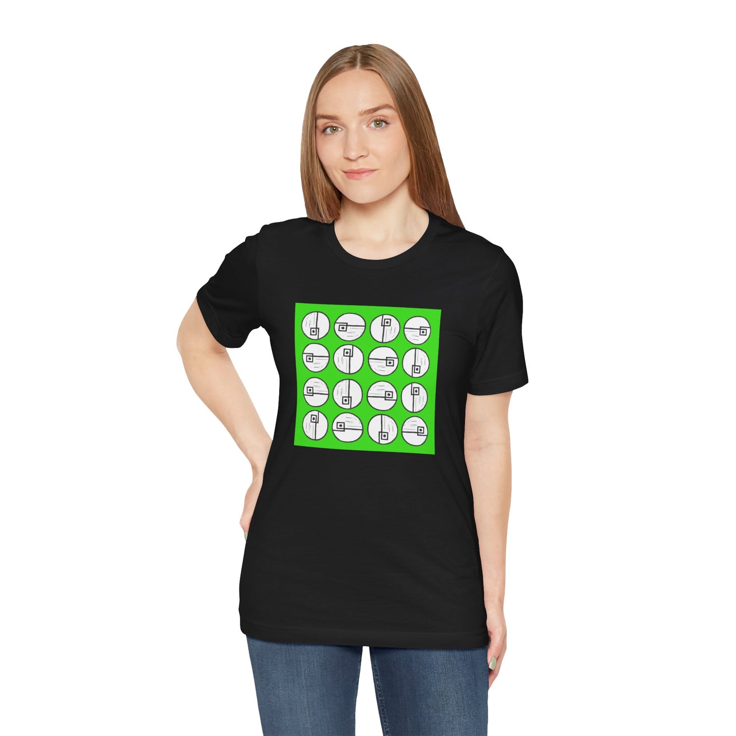 Rotating Rectangle on Green - InkLovePrint