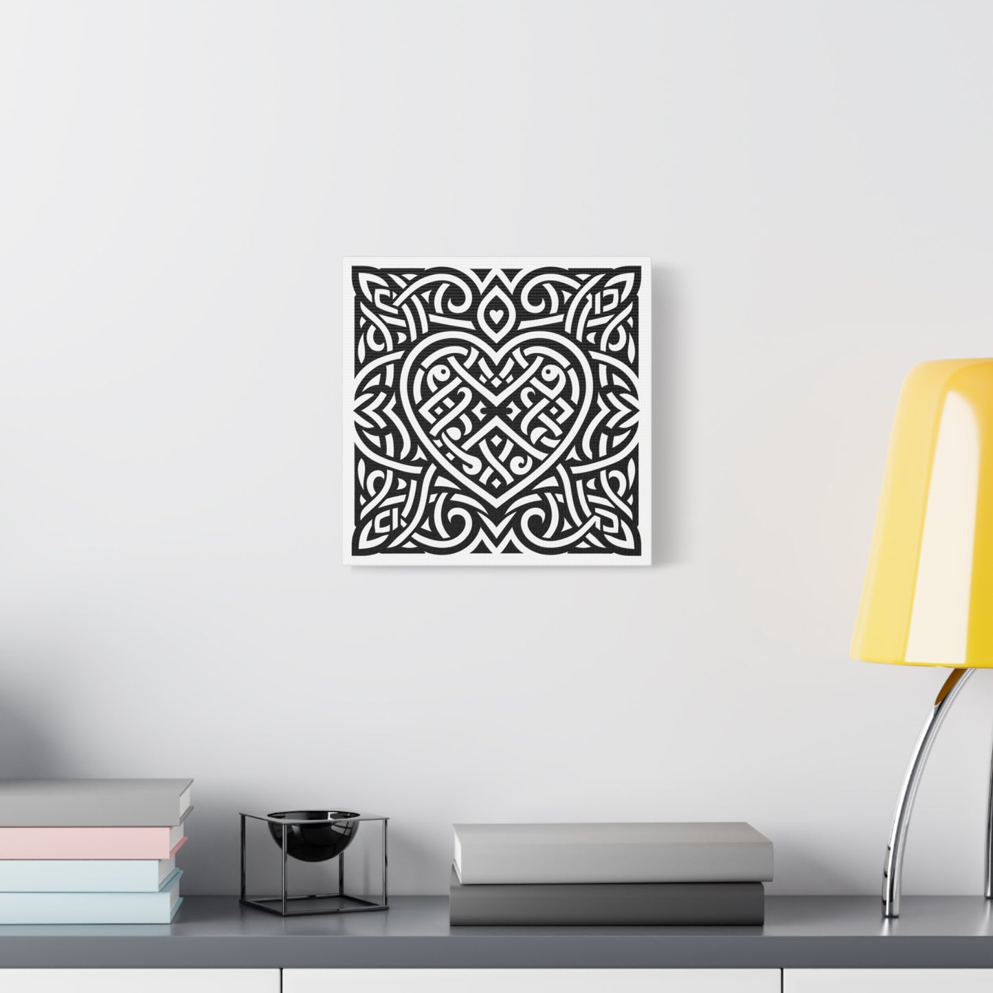 Framed Celtic Heart Artwork - Canvas - InkLovePrint