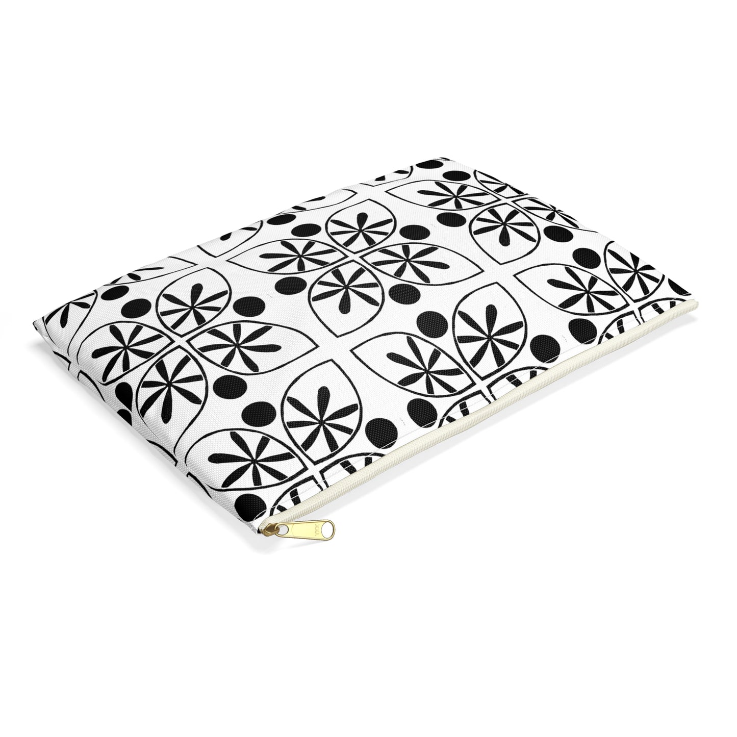Black Flower Accessory Bag - InkLovePrint