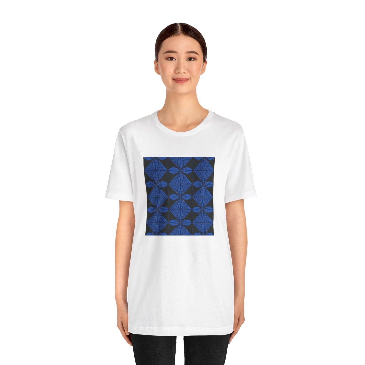 Geometric Blue Unisex T-Shirt - InkLovePrint