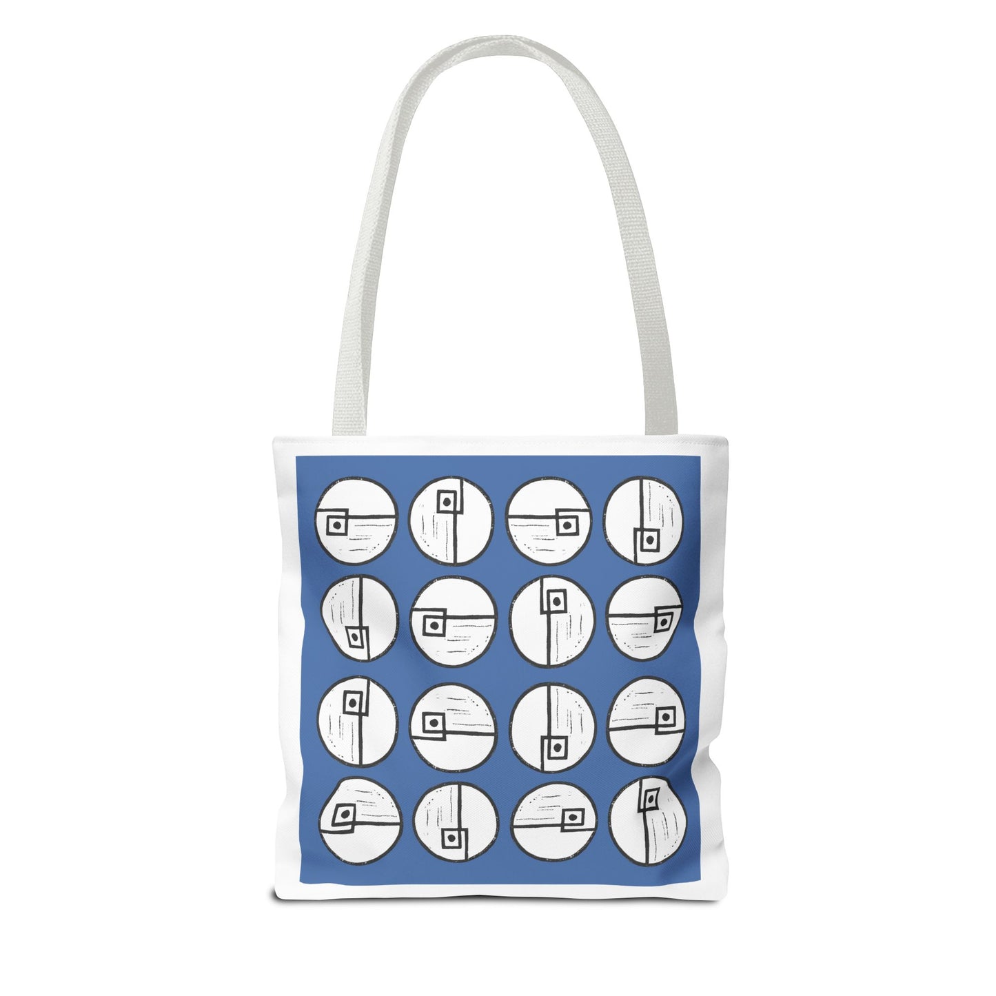 Rotating Rectangle Blue Tote Bag - InkLovePrint