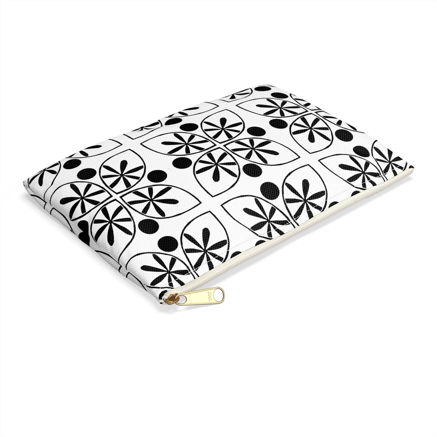 Black Flower Accessory Bag - InkLovePrint