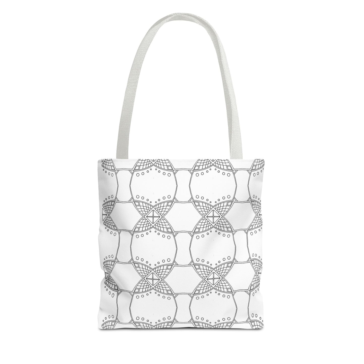 Grid Line Pattern Tote Bag - InkLovePrint