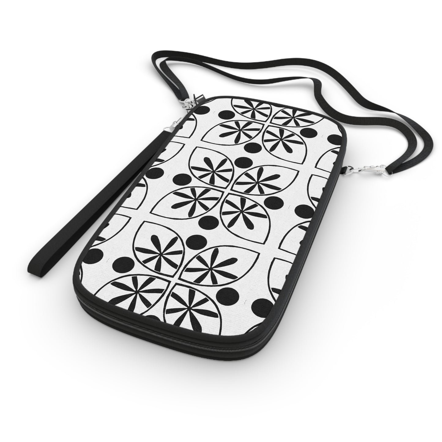 Black Flower Passport Wallet - InkLovePrint