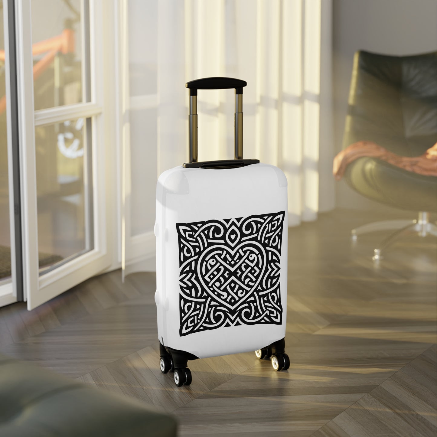 Framed Celtic Heart Luggage Cover - InkLovePrint