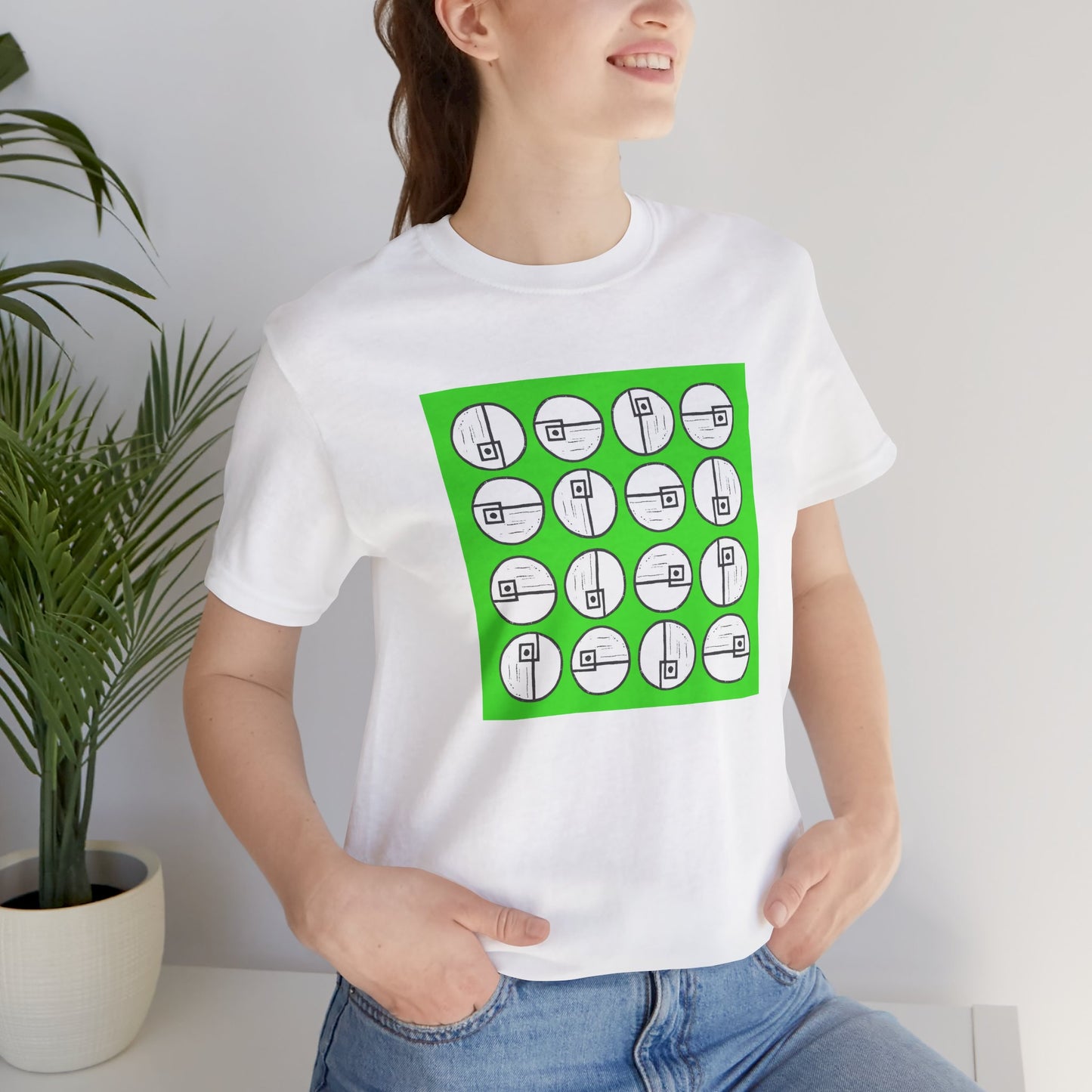 Rotating Rectangle on Green - InkLovePrint