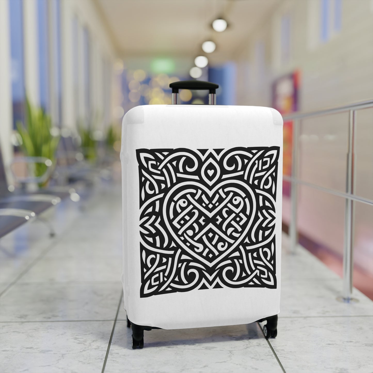 Framed Celtic Heart Luggage Cover - InkLovePrint
