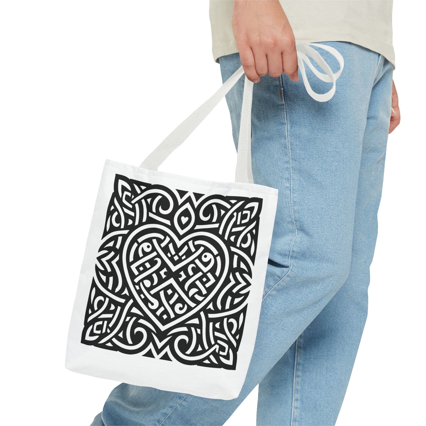 Framed Celtic Heart Tote Bag - InkLovePrint