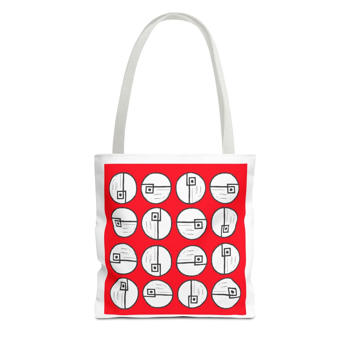 Rotating Rectangle Red Tote Bag - InkLovePrint