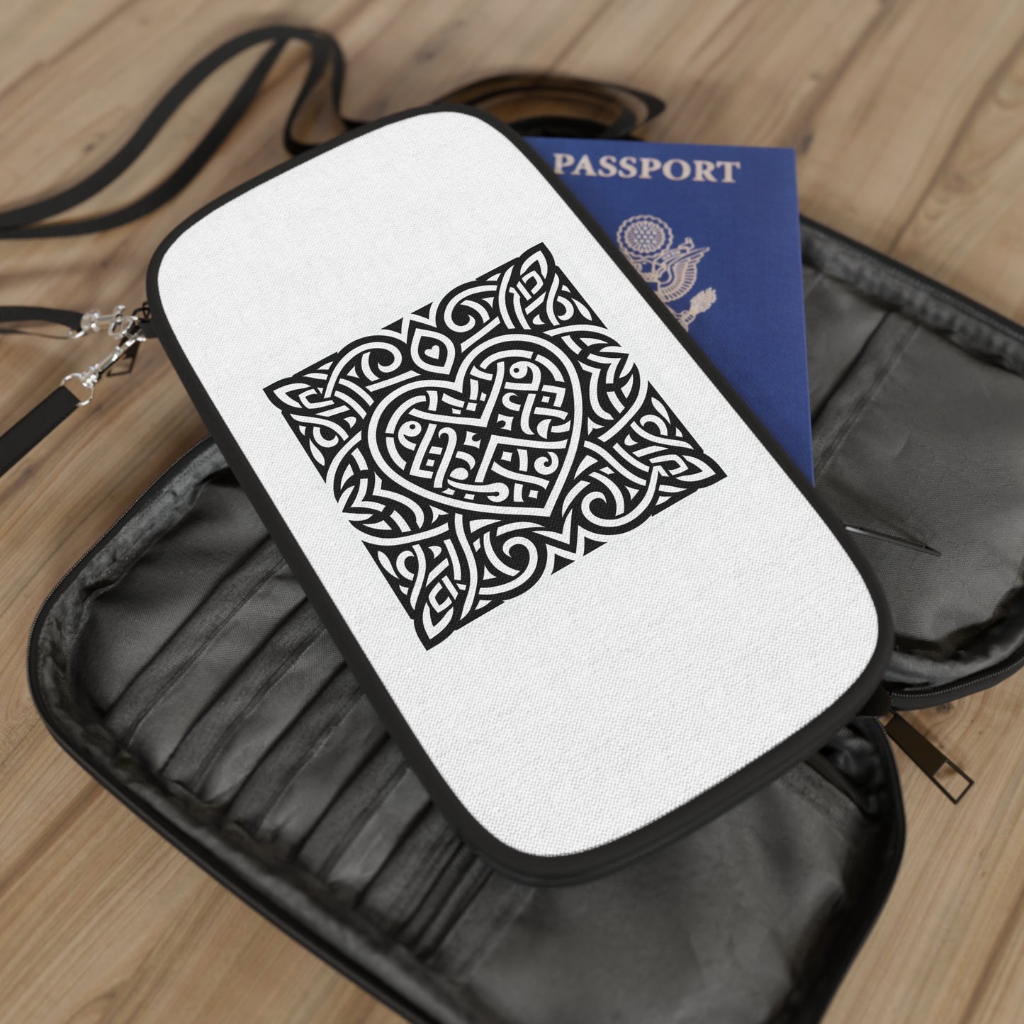 Framed Celtic Heart Passport Wallet - InkLovePrint
