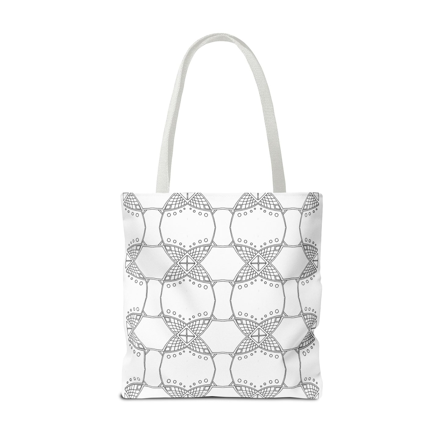 Grid Line Pattern Tote Bag - InkLovePrint