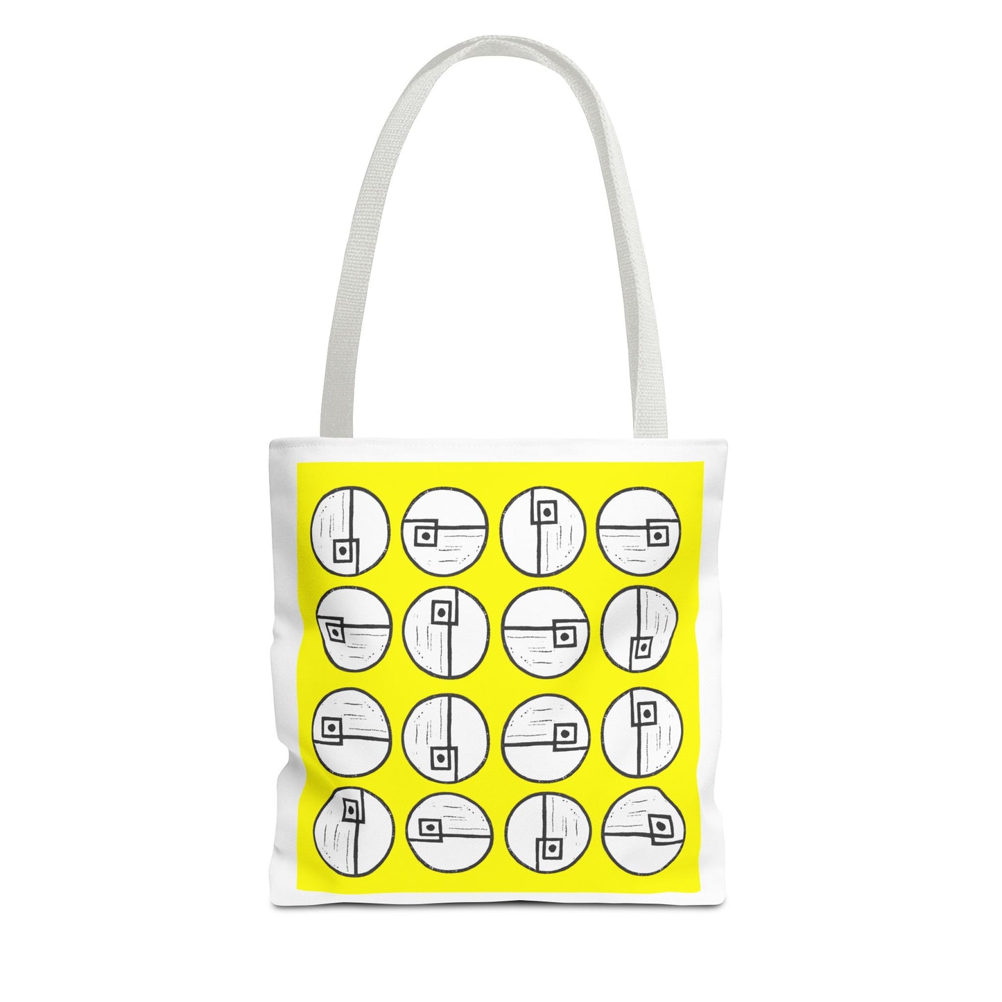 Rotating Rectangle Yellow Tote Bag - InkLovePrint