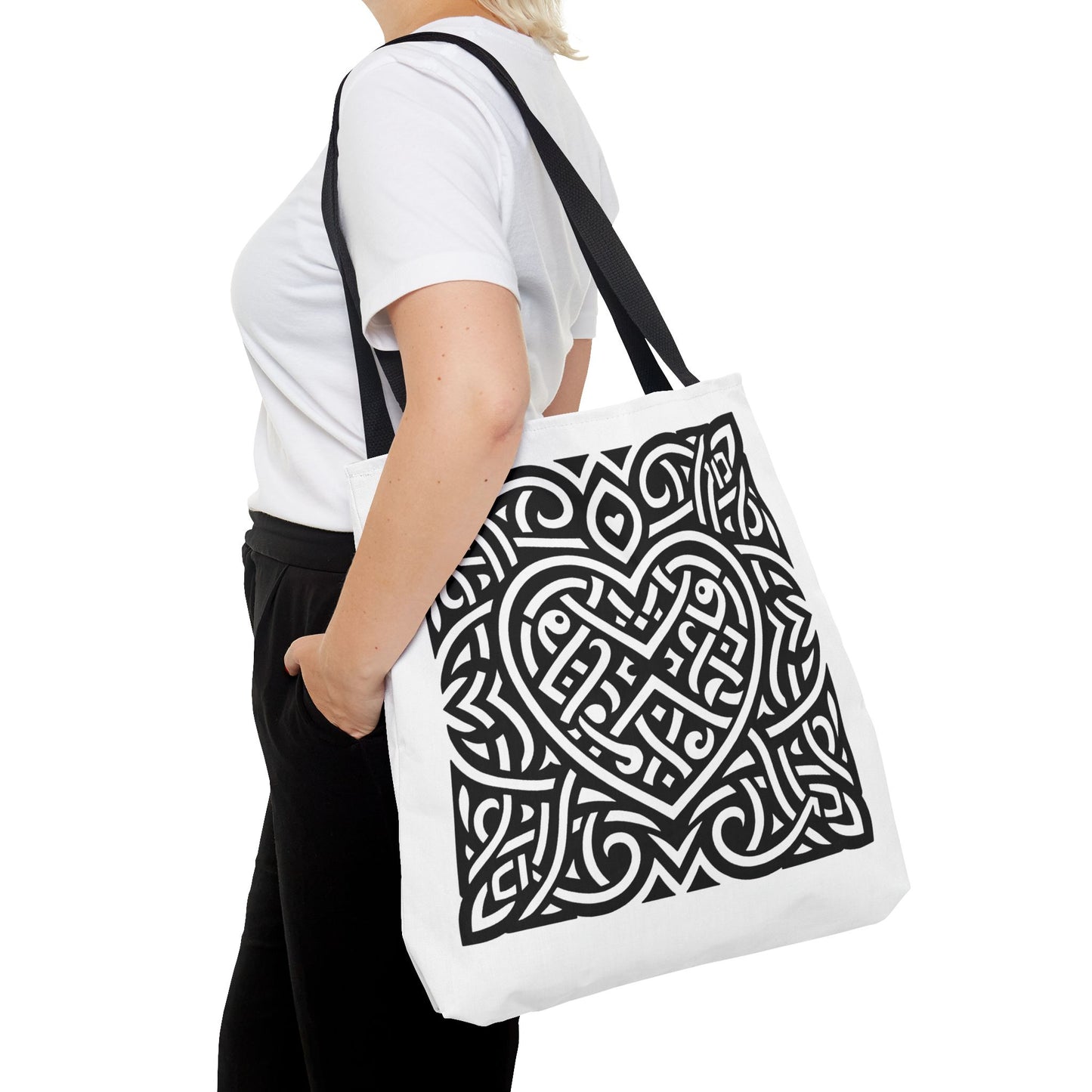 Framed Celtic Heart Tote Bag - InkLovePrint