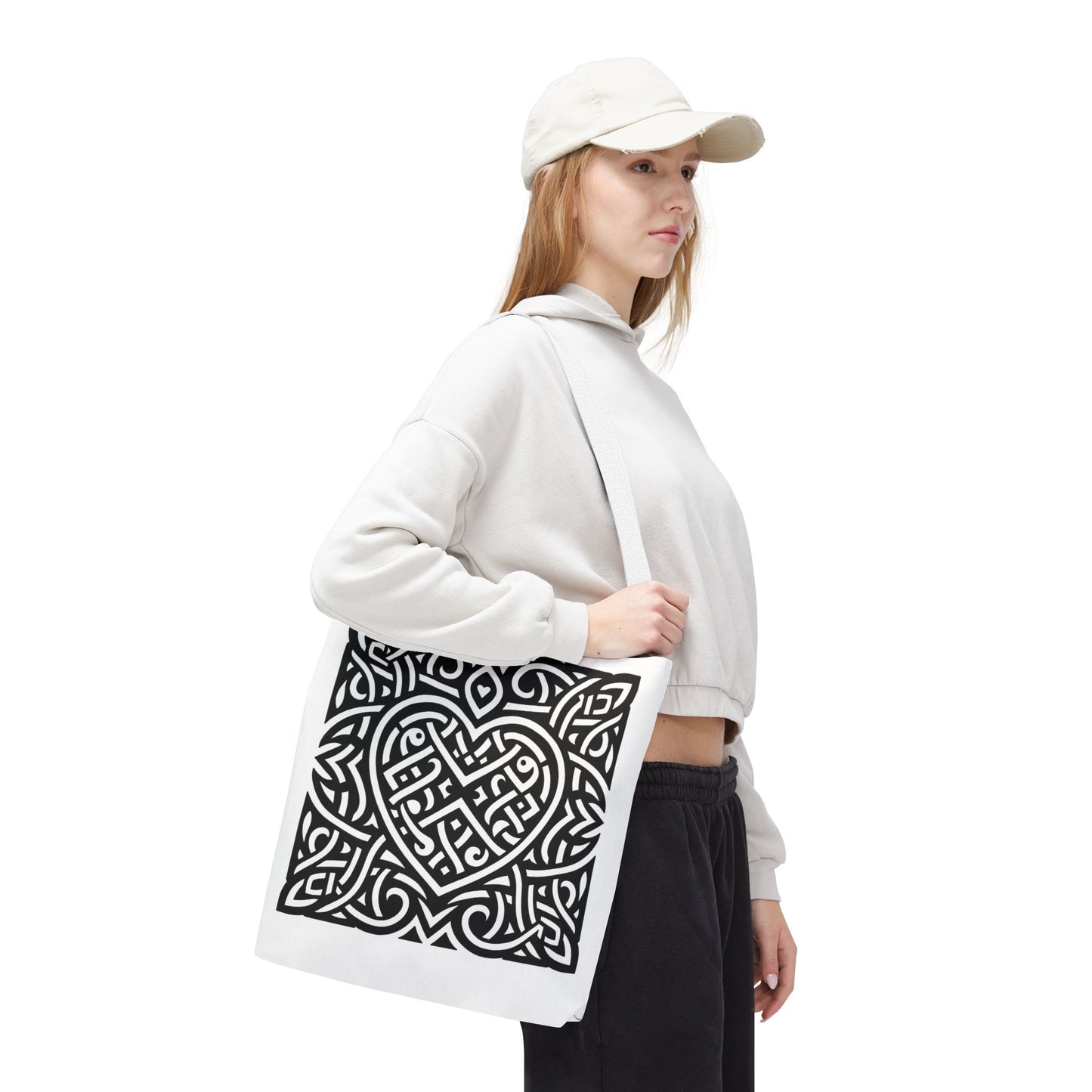 Framed Celtic Heart Tote Bag - InkLovePrint