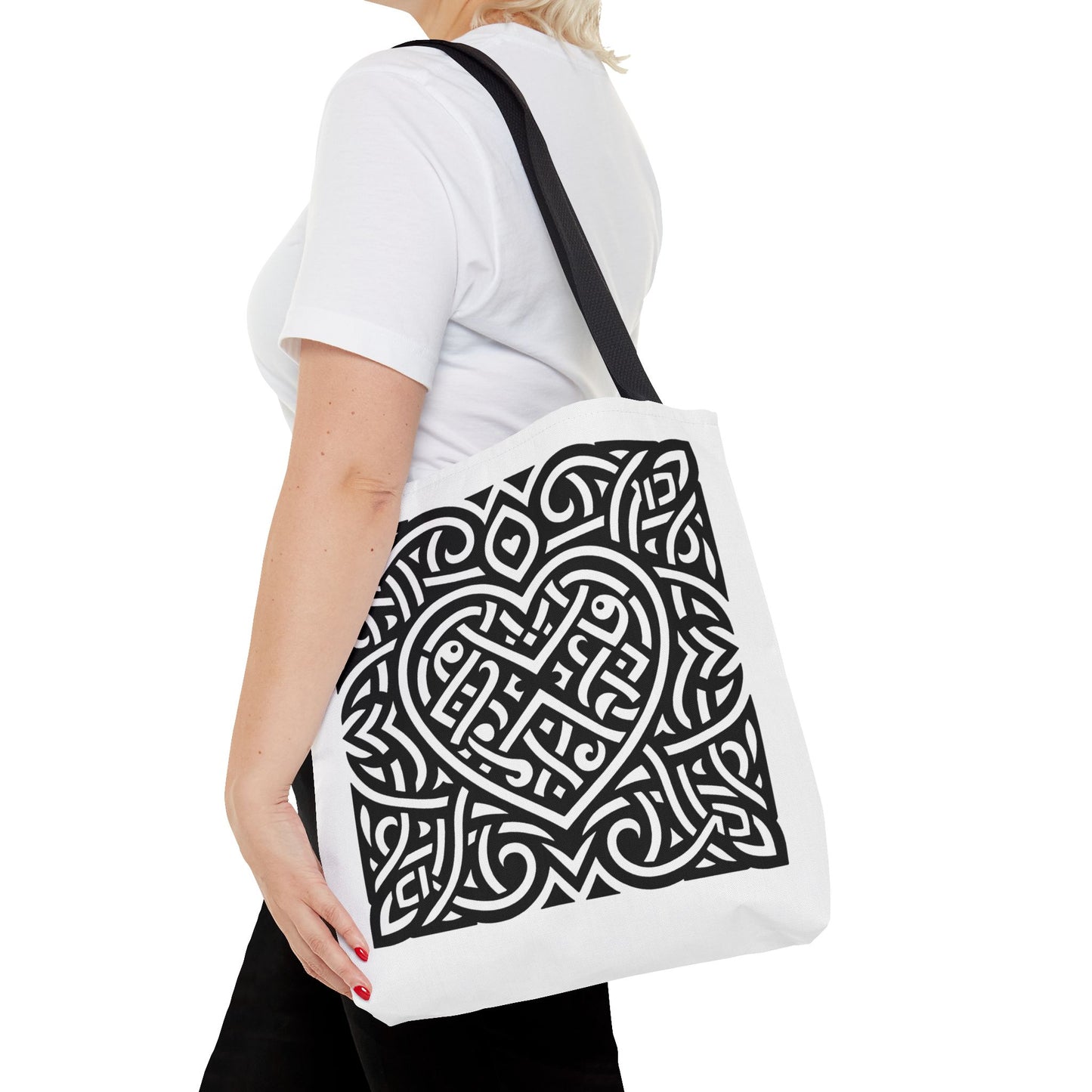 Framed Celtic Heart Tote Bag - InkLovePrint
