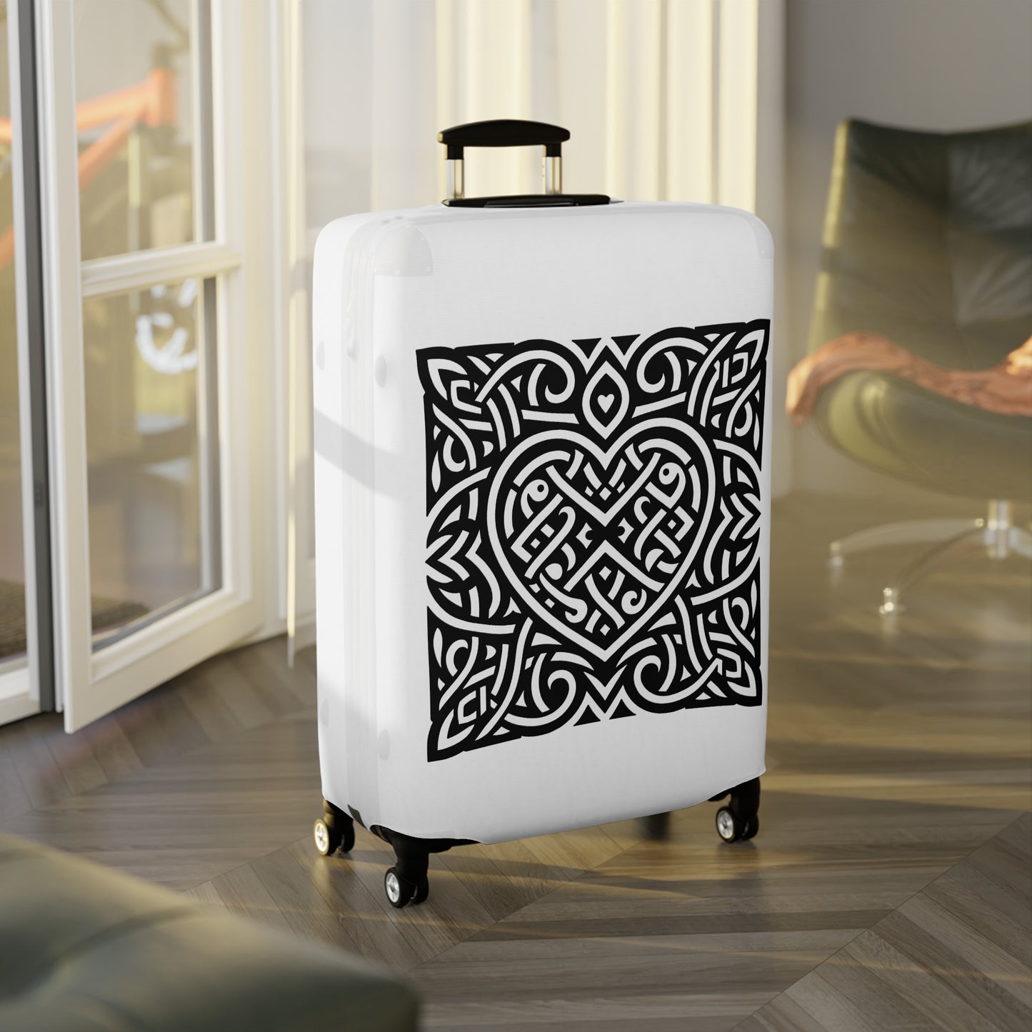 Framed Celtic Heart Luggage Cover - InkLovePrint