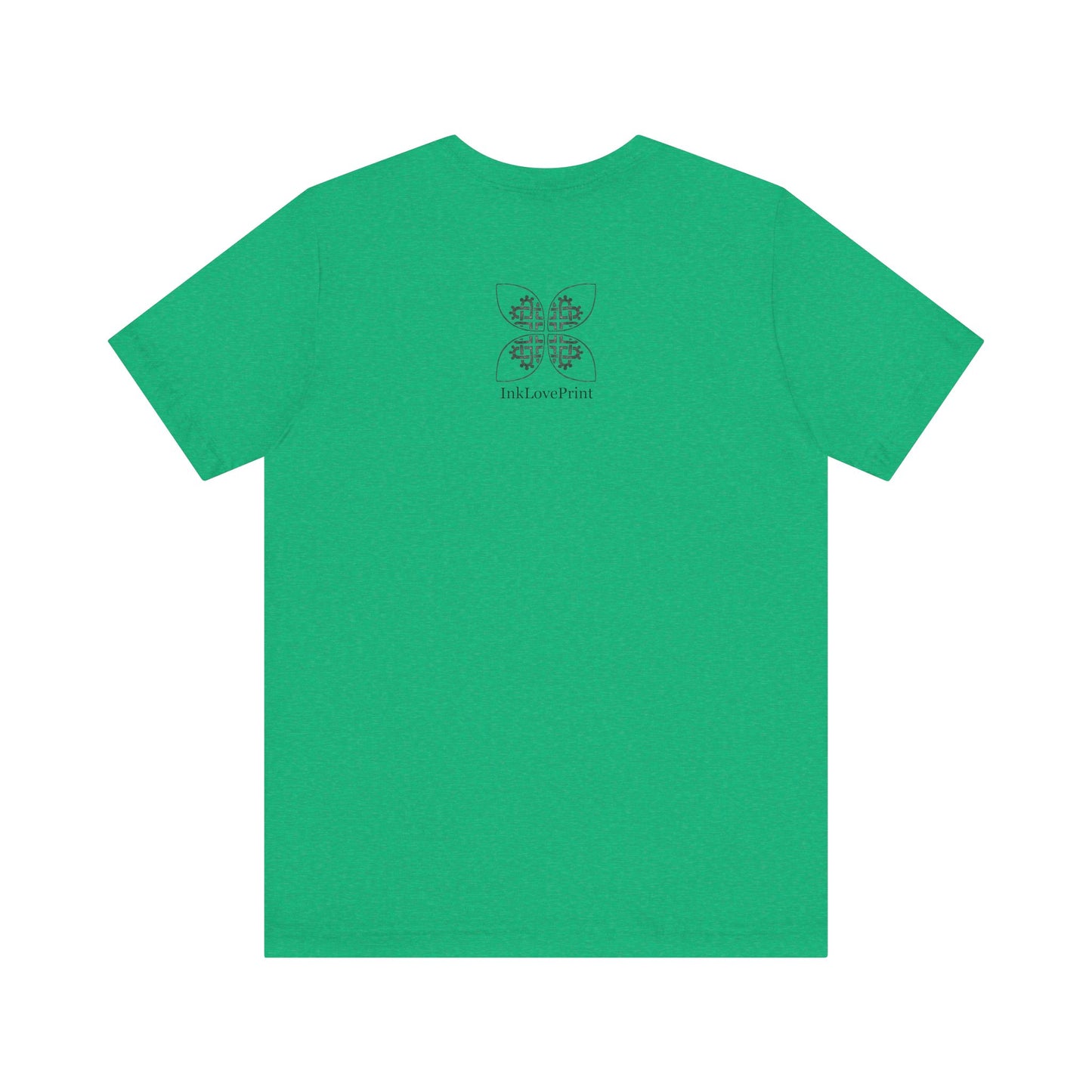 Celtic Heart Motif Black Design T-Shirt - InkLovePrint