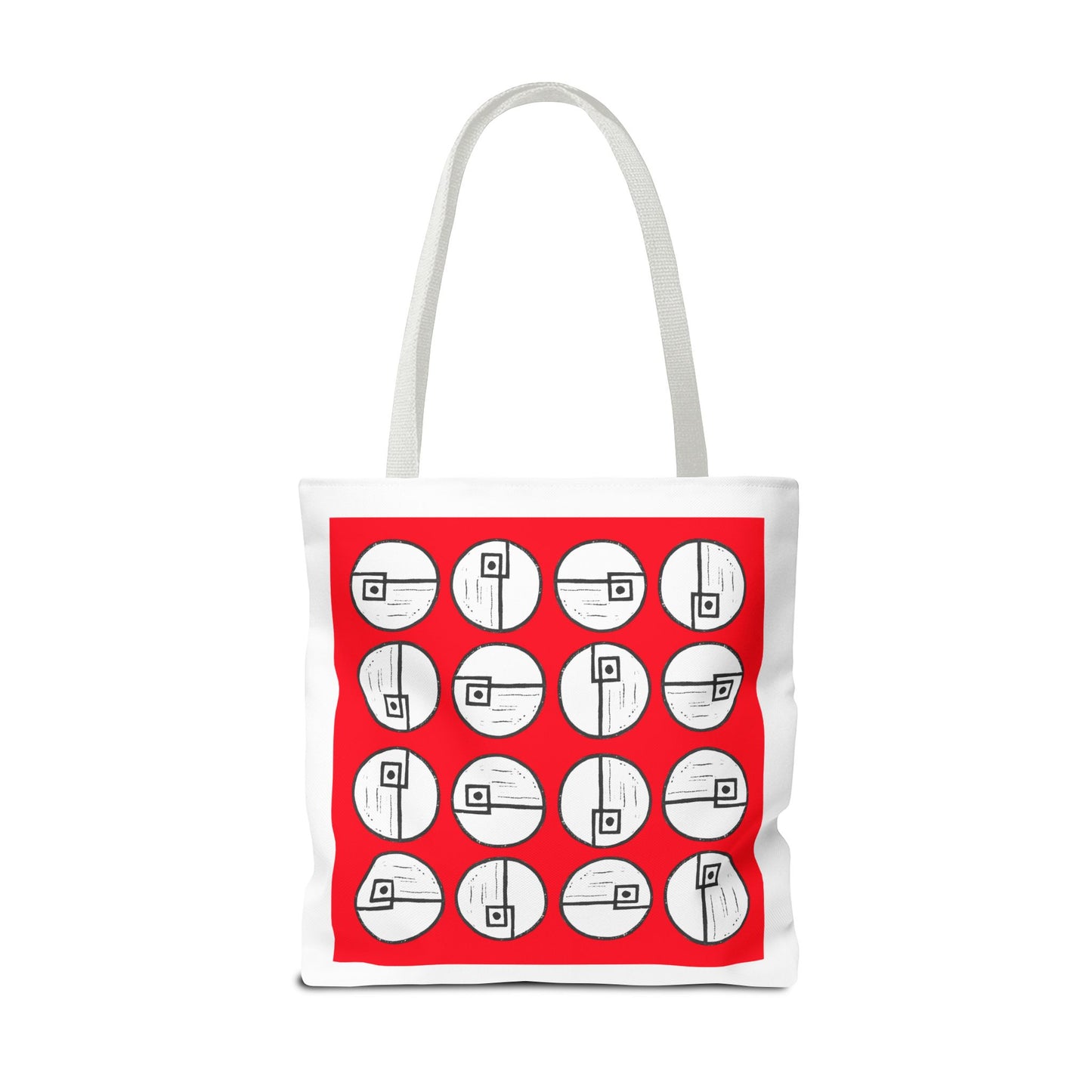 Rotating Rectangle Red Tote Bag - InkLovePrint