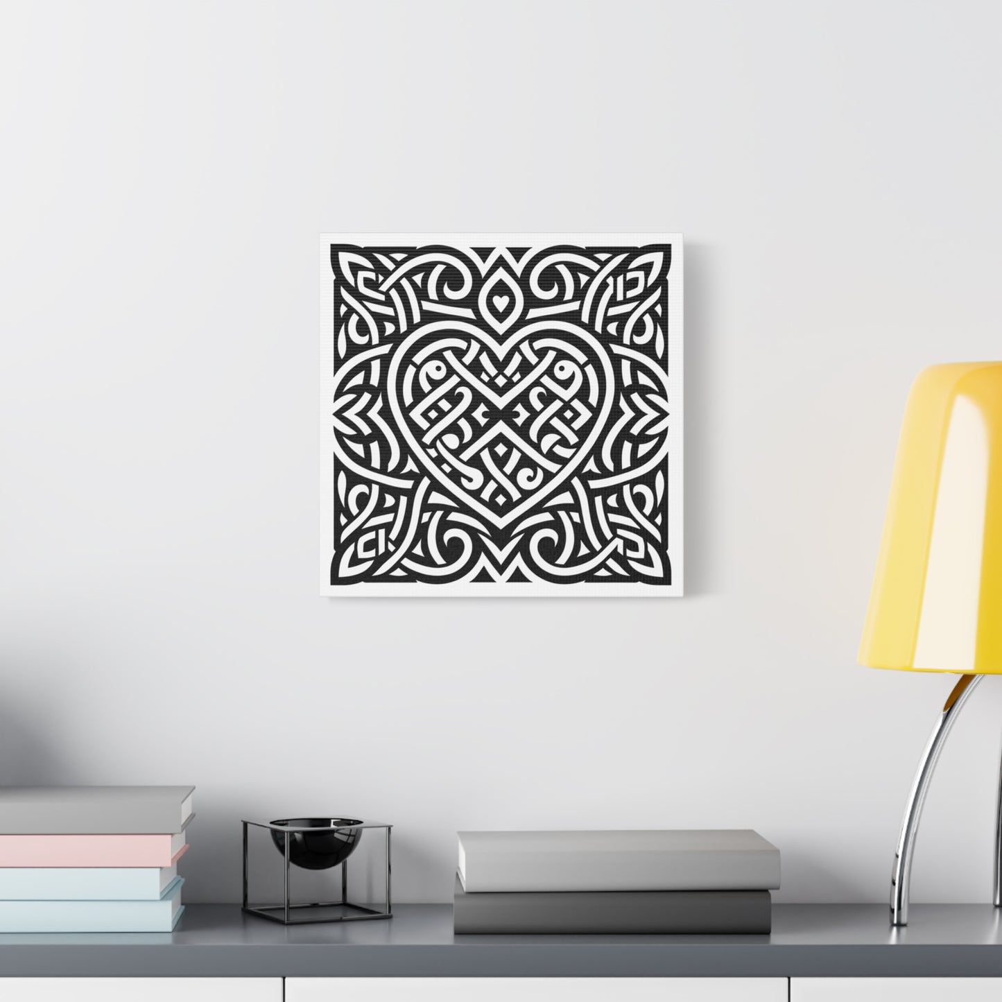 Framed Celtic Heart Artwork - Canvas - InkLovePrint