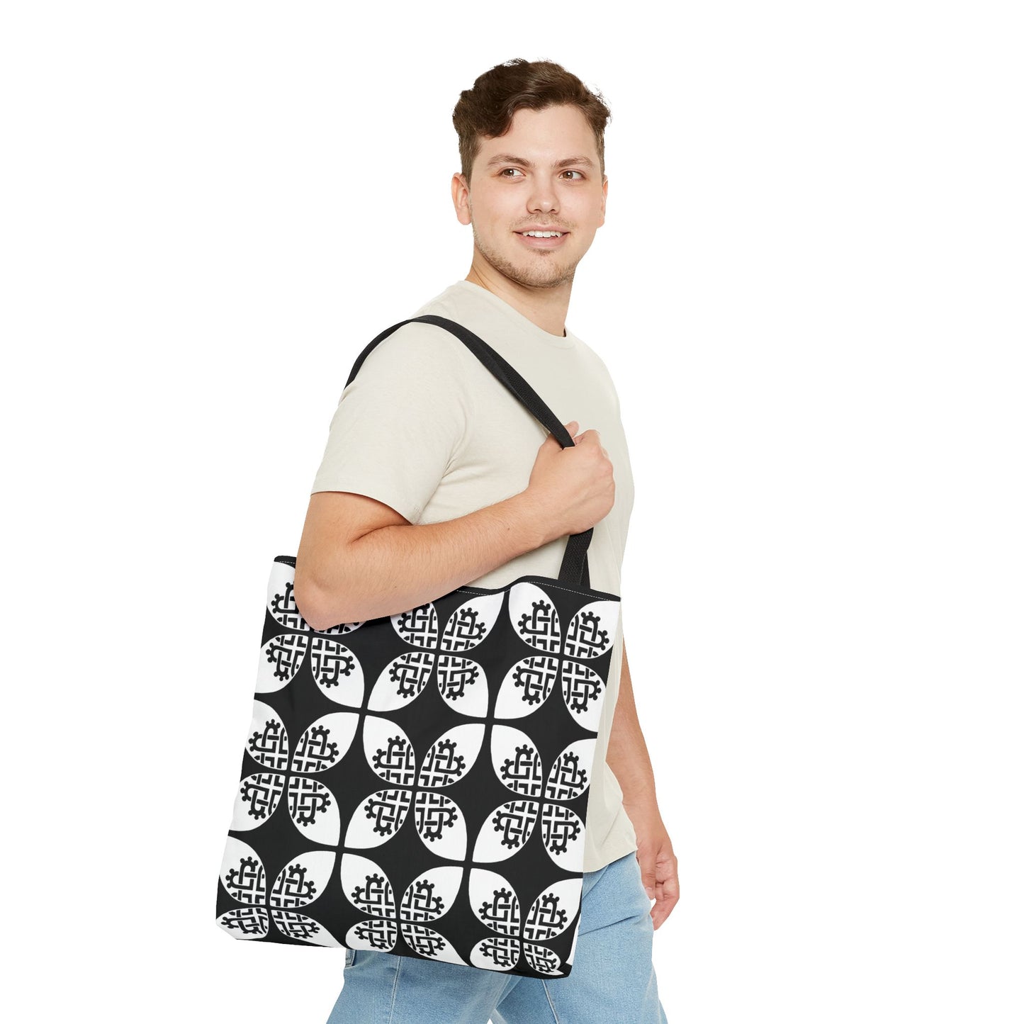 Celtic Heart Tote Bag Black - InkLovePrint