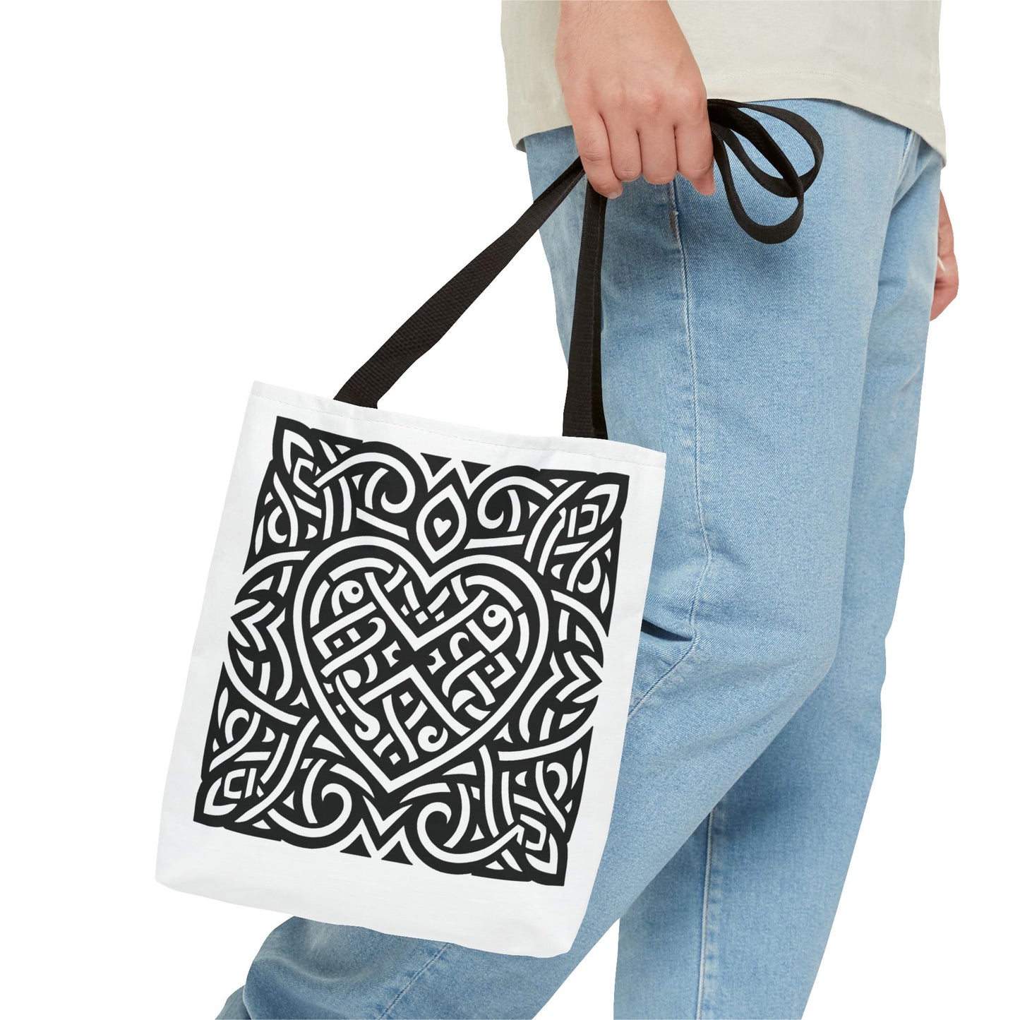Framed Celtic Heart Tote Bag - InkLovePrint