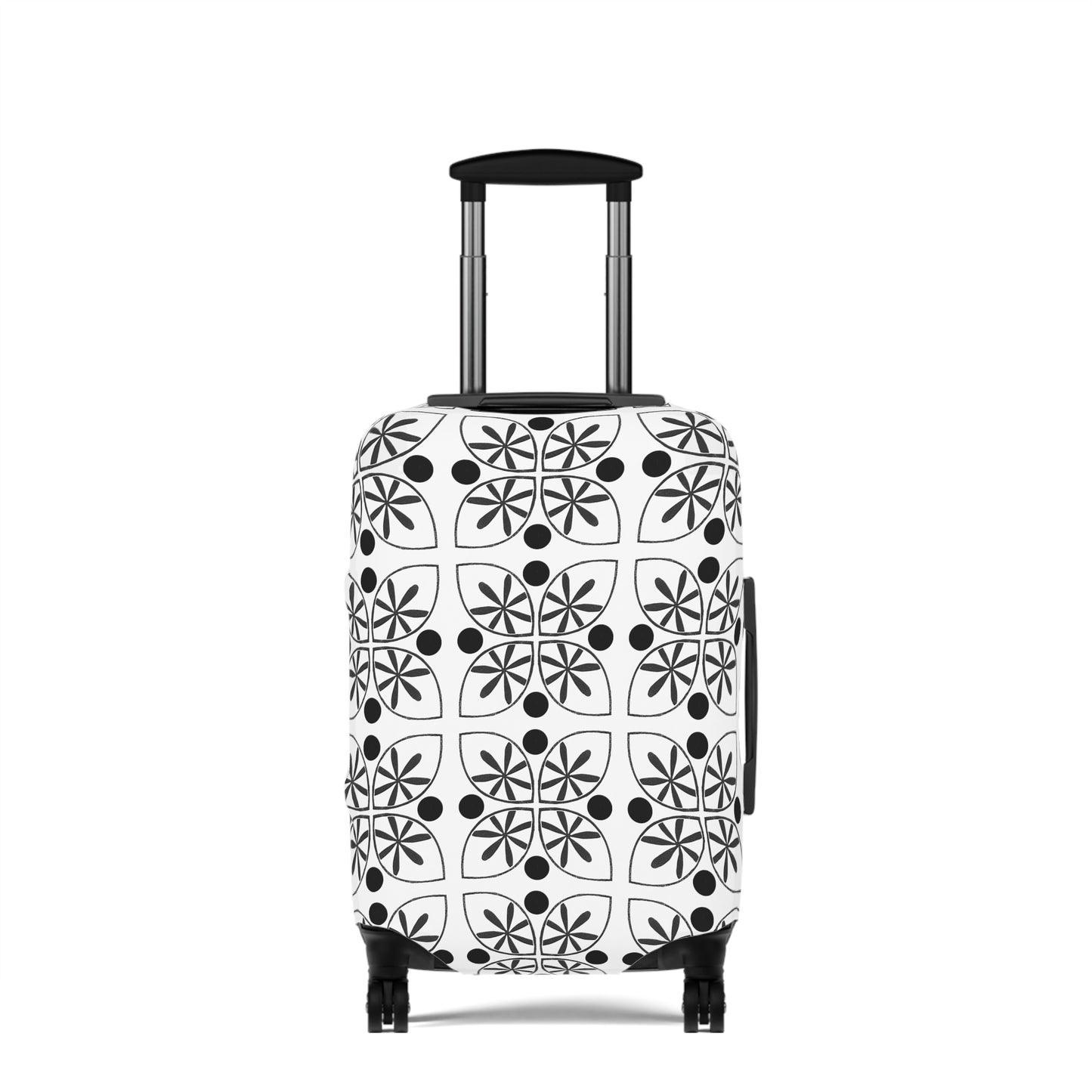 Black Flower Luggage Cover - InkLovePrint