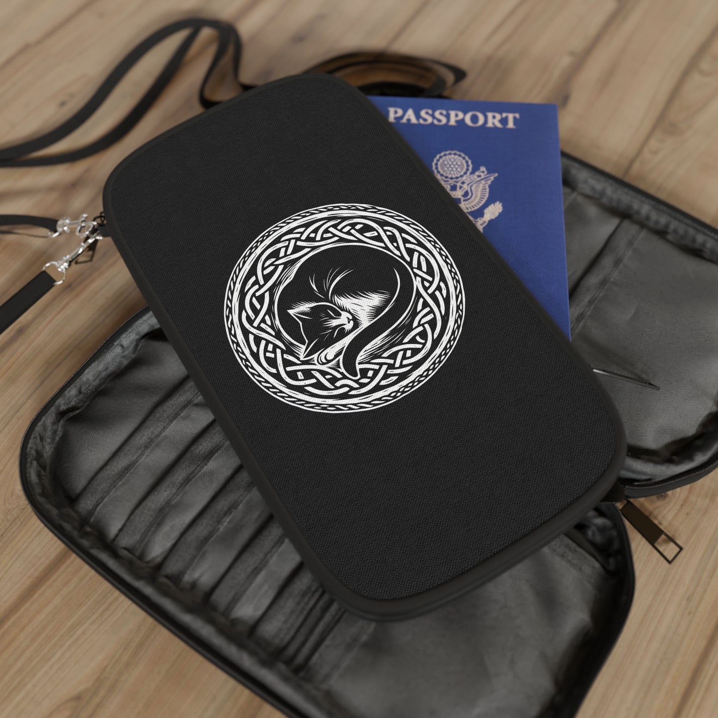 Celtic Cat Passport Wallet - InkLovePrint