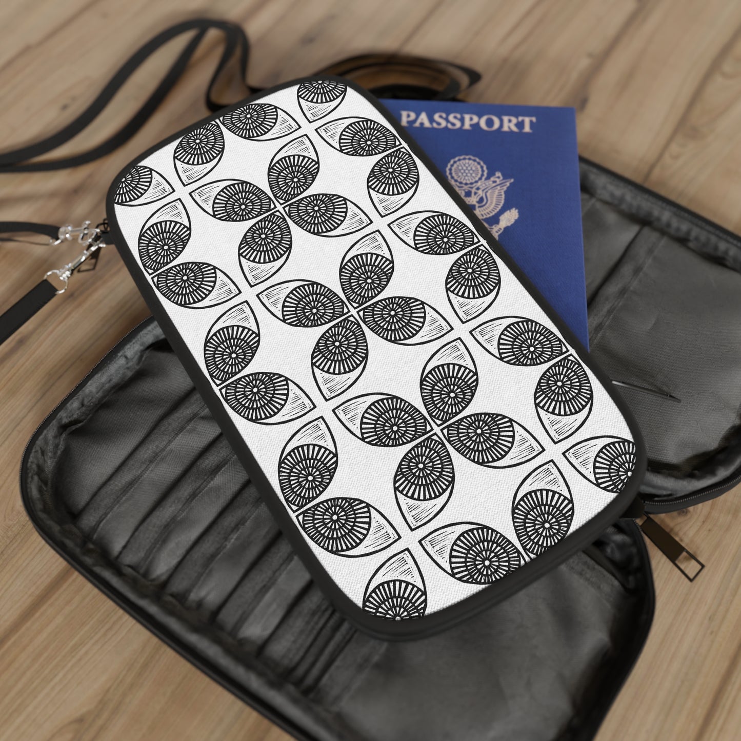Circles Pattern Passport Wallet - InkLovePrint