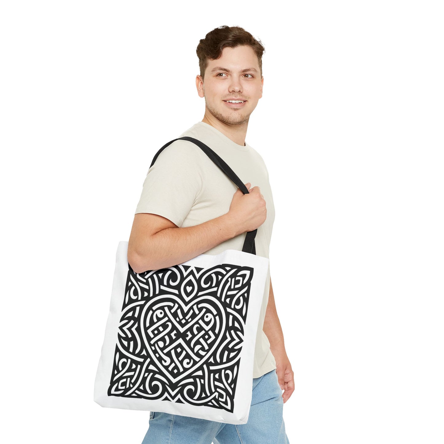 Framed Celtic Heart Tote Bag - InkLovePrint