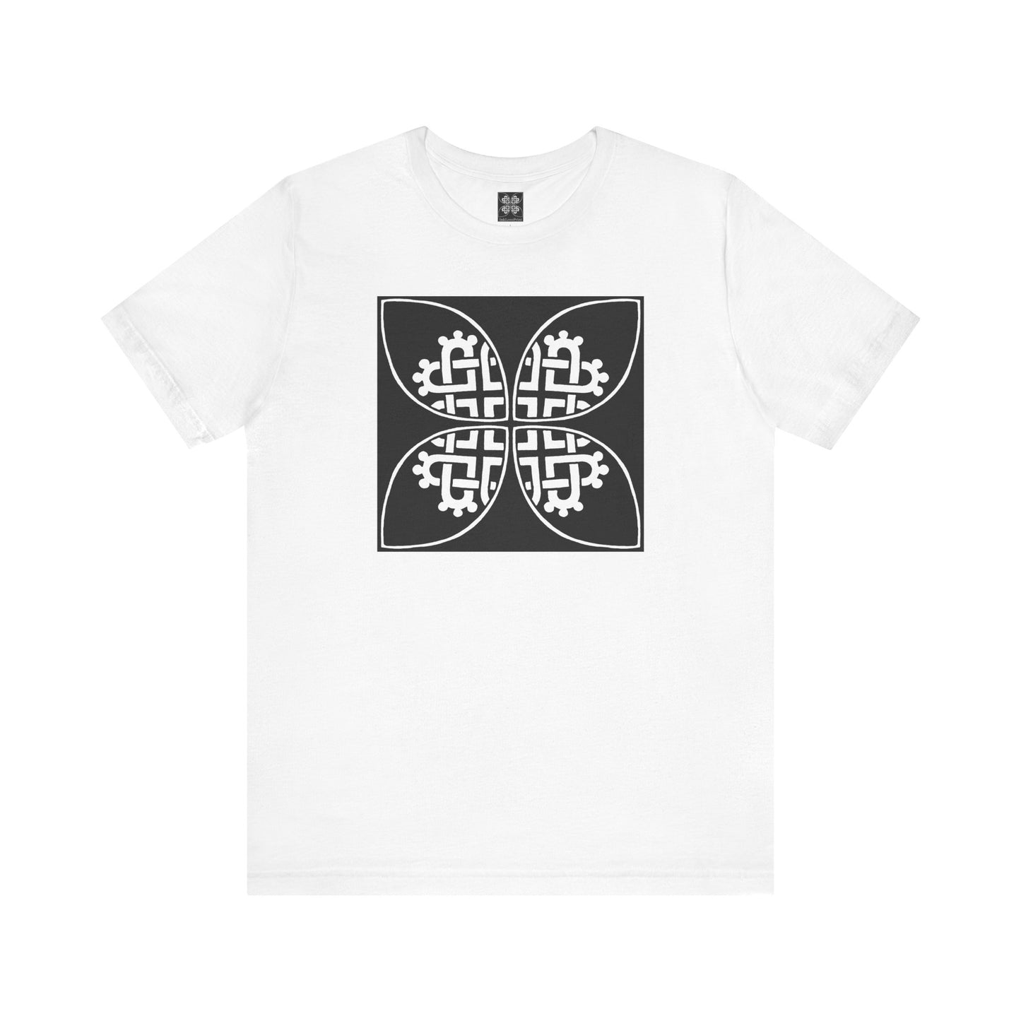 Celtic Heart Motif White Design T-Shirt - InkLovePrint