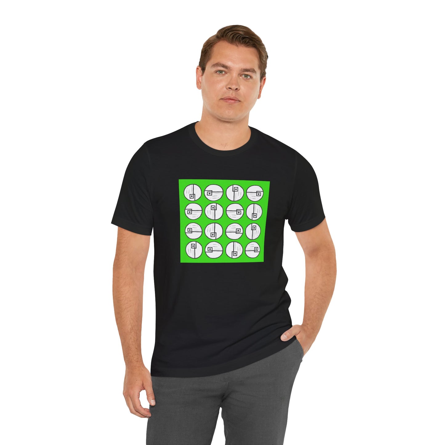 Rotating Rectangle on Green - InkLovePrint
