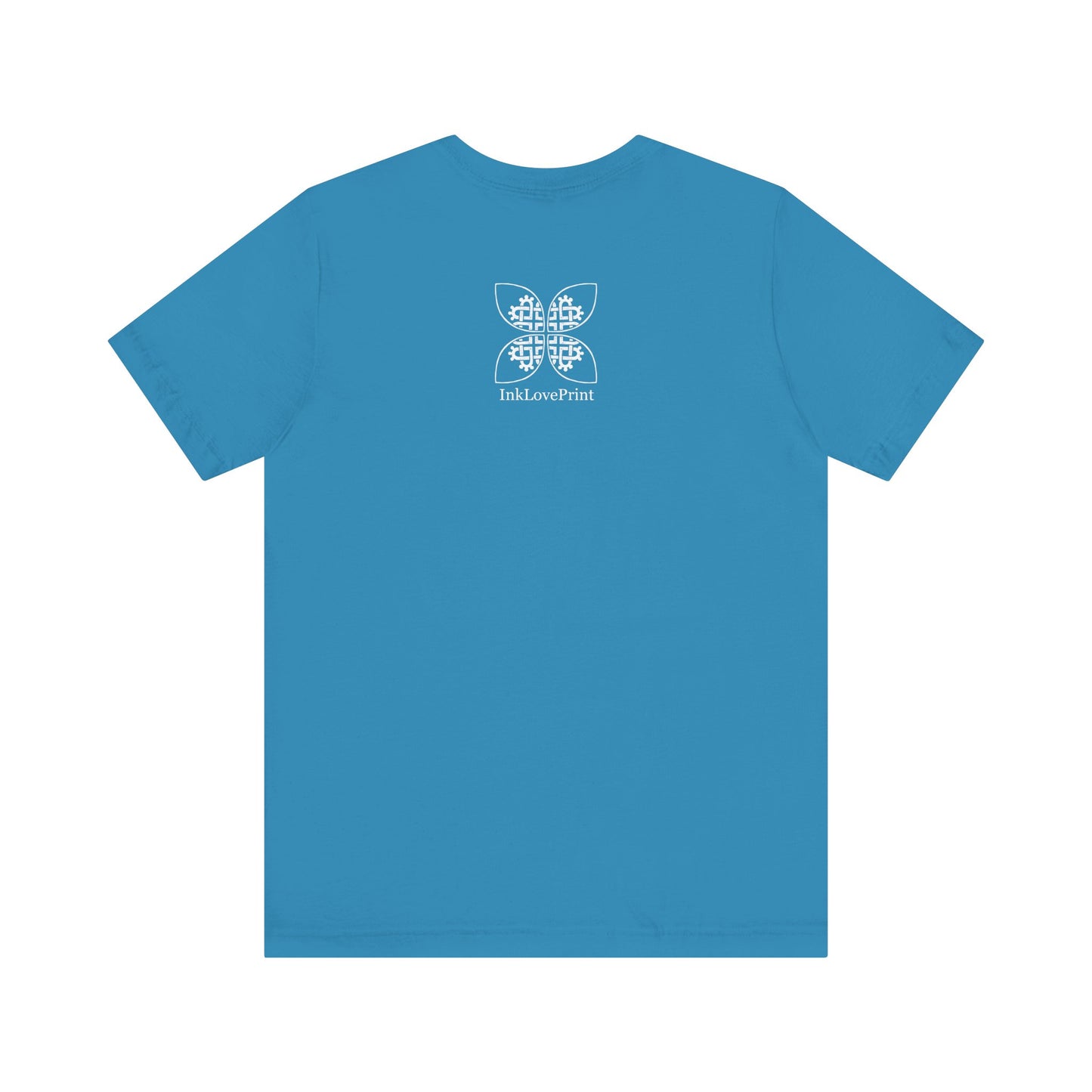 Celtic Heart Motif White Design T-Shirt - InkLovePrint