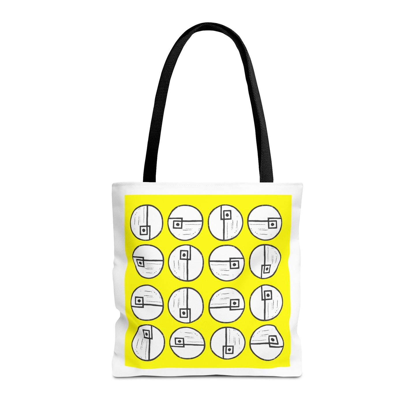 Rotating Rectangle Yellow Tote Bag - InkLovePrint