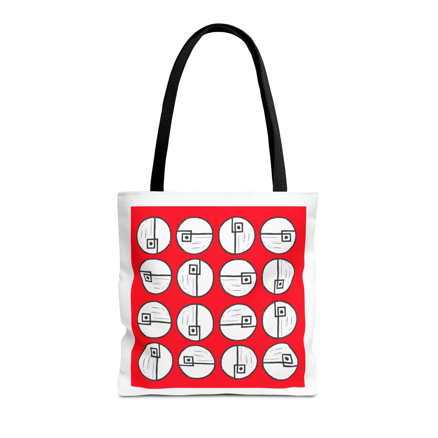 Rotating Rectangle Red Tote Bag - InkLovePrint
