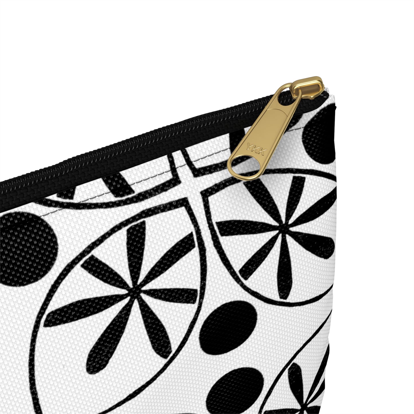 Black Flower Accessory Bag - InkLovePrint