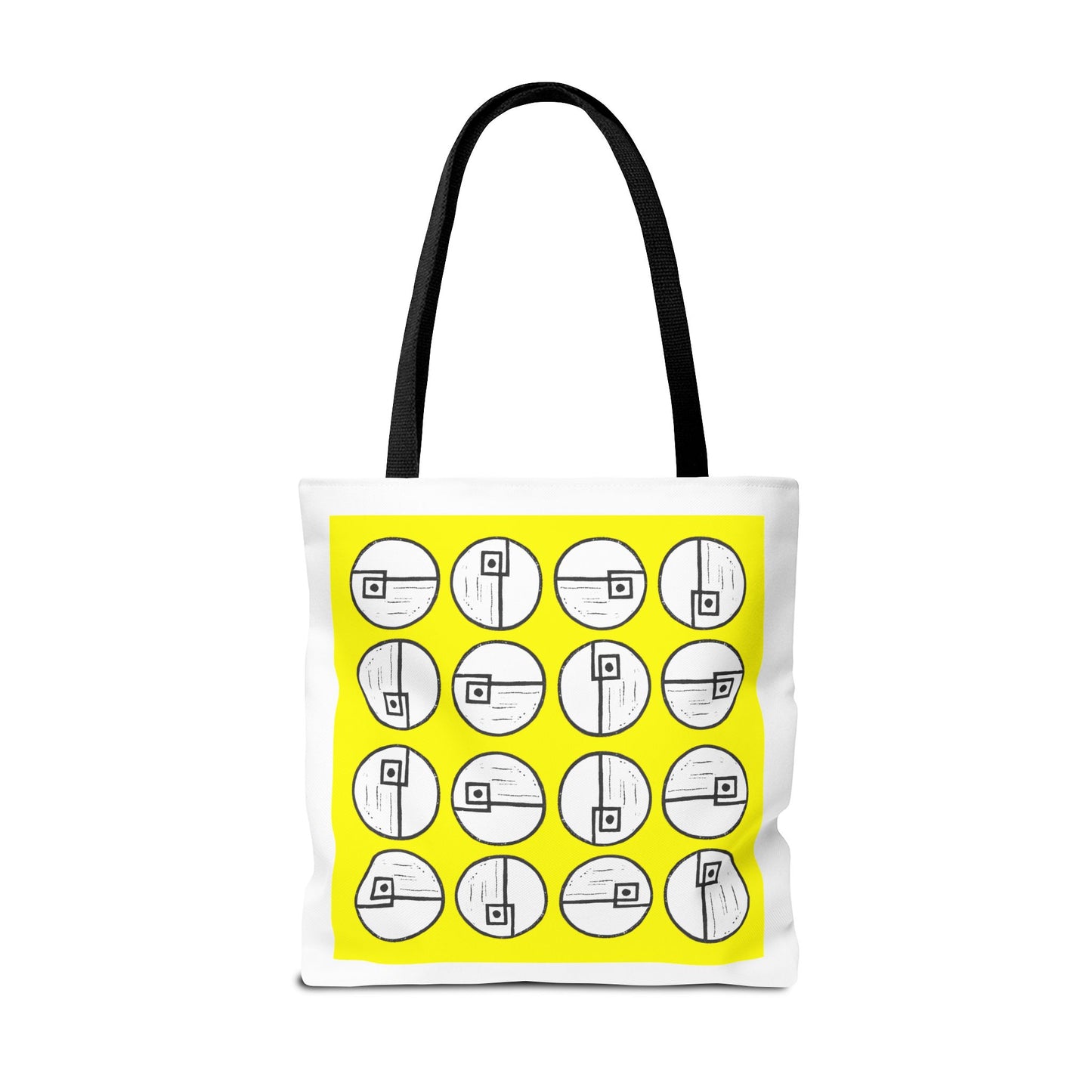 Rotating Rectangle Yellow Tote Bag - InkLovePrint