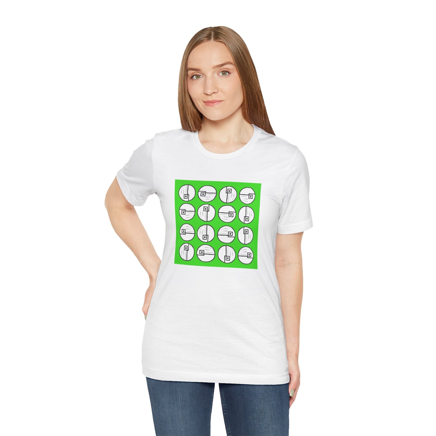 Rotating Rectangle on Green - InkLovePrint