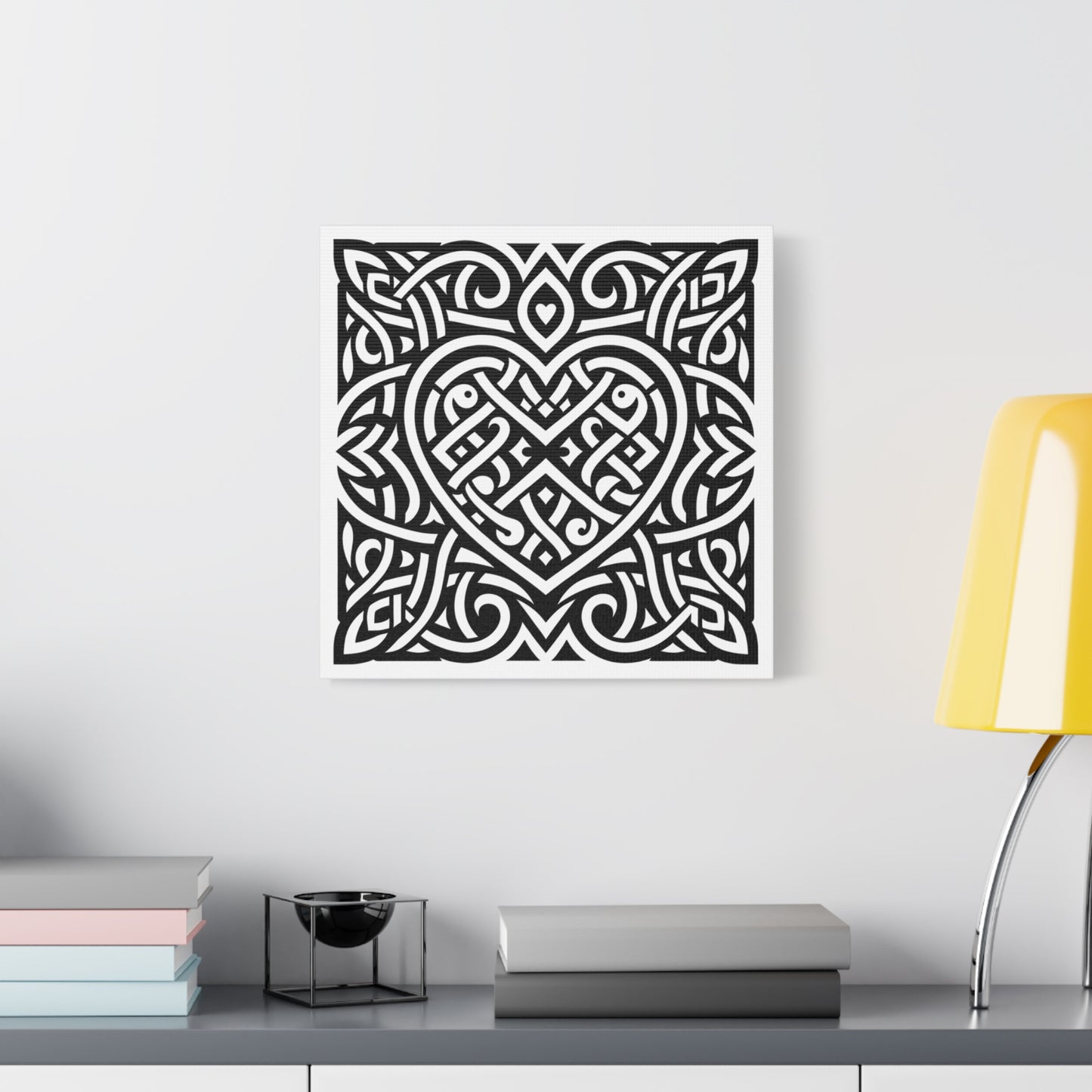 Framed Celtic Heart Artwork - Canvas - InkLovePrint