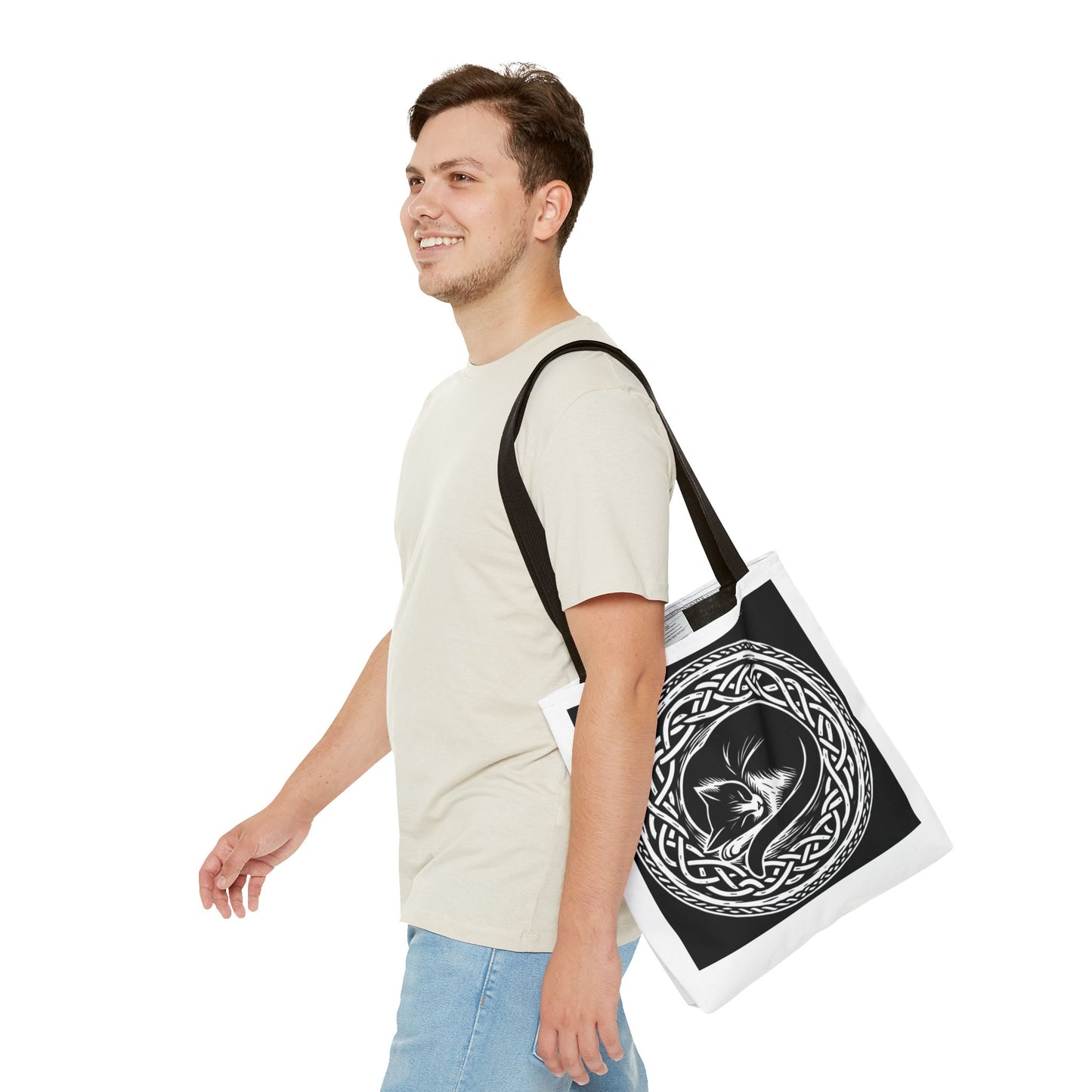 Celtic Cat Tote Bag - InkLovePrint