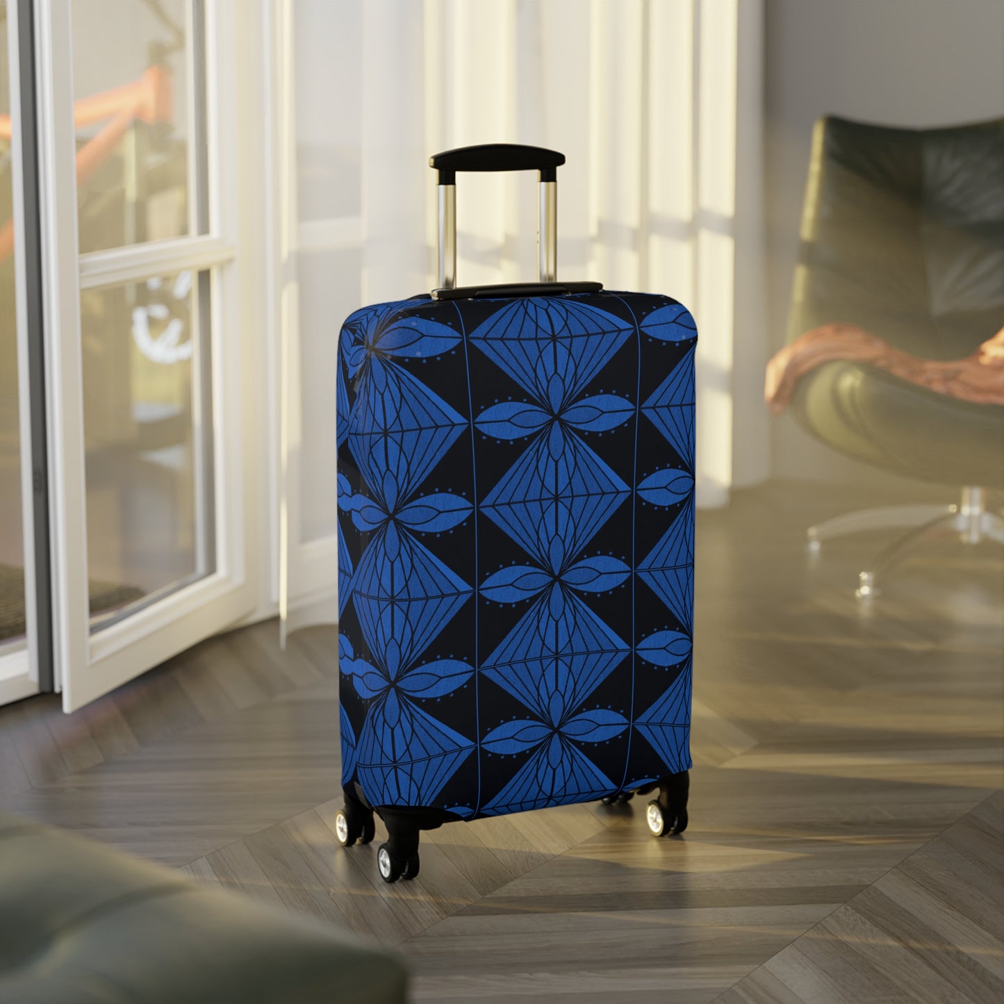 Geometric Blue 1 Luggage Cover - InkLovePrint