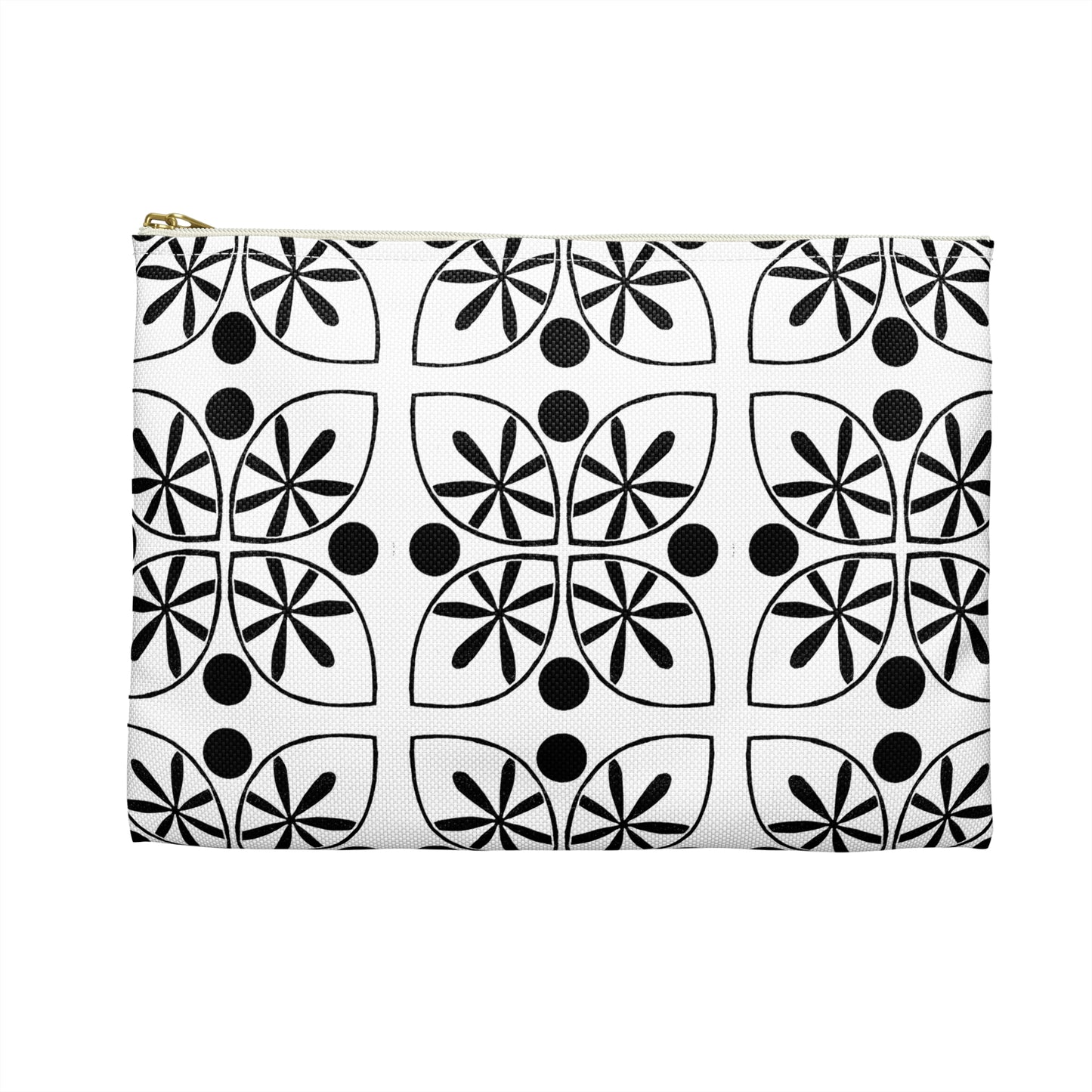 Black Flower Accessory Bag - InkLovePrint
